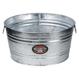 Behrens 0 Wash Tub, 9 gal Capacity, Steel
