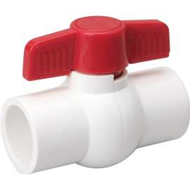 B & K 107-639 Ball Valve, 2-1/2 in Connection, Compression, 150 psi Pressure, Manual Actuator, PVC Body