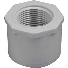 GENOVA 300 Series 34250 Pipe Reducing Bushing, 1-1/2 in Spigot x 1 in FIP, White