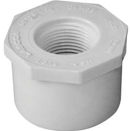 GENOVA 300 Series 34220 Pipe Reducing Bushing, 2 in Spigot x 1 in FIP, White