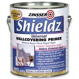 ZINSSER 02501 Universal Wallcovering Primer, White, 1 gal, Pail, Liquid
