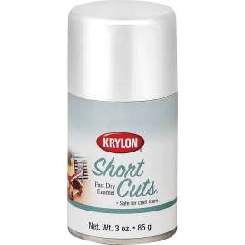 Krylon KSCS053 Spray Paint, High-Gloss, White, 3 oz, Can