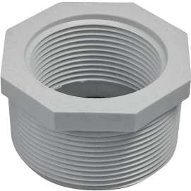 GENOVA 300 Series 34321 Pipe Reducing Bushing, 2 in MIP x 1-1/2 in FIP, White