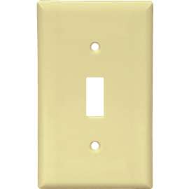 Eaton Wiring Devices 2134V Standard-Size Wallplate, 1-Gang, Thermoset, Ivory