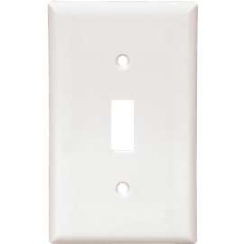 Eaton Wiring Devices 2134W Standard-Size Wallplate, 1-Gang, Thermoset, White