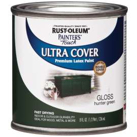 RUST-OLEUM PAINTER'S Touch 1938730 Brush-On Paint, Gloss, Hunter Green, 0.5 pt Can