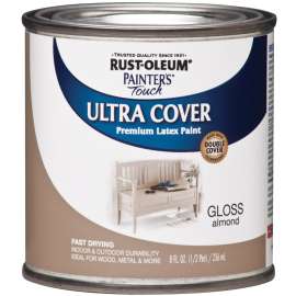 RUST-OLEUM PAINTER'S Touch 1994730 Brush-On Paint, Gloss, Almond, 0.5 pt Can