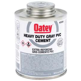 Oatey 31095 Solvent Cement, 16 oz Can, Liquid, Gray
