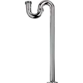 Plumb Pak PPC250CP S-Trap, 1-1/2 in, Flange, Brass, Chrome