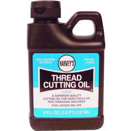 Harvey 016035 Thread Cutting Oil, 1/2 pt Bottle, Clear