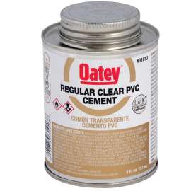 Oatey 31015 Solvent Cement, 32 oz Can, Liquid, Clear
