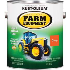 RUST-OLEUM SPECIALTY 7458402 Farm Equipment Enamel, Allis Chalmers Orange, 1 gal Can