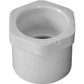 GENOVA 300 Series 30217 Pipe Reducing Bushing, 1 in Spigot x 3/4 in Slip, White