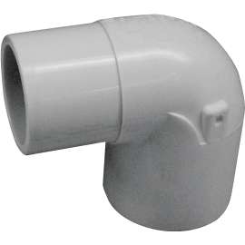 GENOVA 300 Series 32915 Street Pipe Elbow, 1-1/2 in Slip, 1-1/2 in Spigot, 90 deg, White