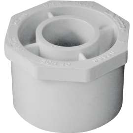 GENOVA 300 Series 30227 Pipe Reducing Bushing, 2 in Spigot x 3/4 in Slip, White
