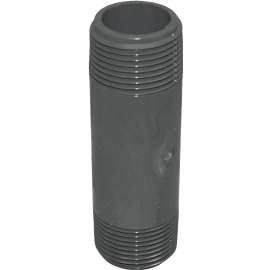GENOVA 300 Series 383040D Pipe Nipple, 1/2 in MIP, 4 in L, Gray
