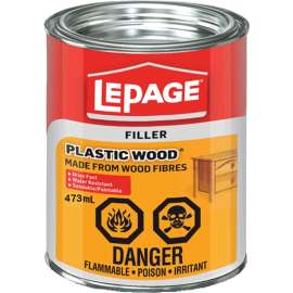 LePage 1819160 Wood Filler, Paste, Acetone, Light Tan, 473 mL Tin