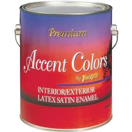Valspar Accent Colors 044.0003052.007 Enamel Paint, Satin, Yellow Base, 1 gal