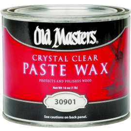 Old Masters 30901 Paste Wax, Crystal Clear, White, Solid, 1 lb, Can
