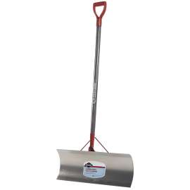 GARANT 80632 Snow Pusher, 24 in W Blade, Aluminum Blade, Wood Handle, D-Grip Handle, 40-1/4 in L Handle