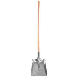 GARANT 80627 Snow Shovel, 11 in W Blade, 11 in L Blade, Aluminum Blade, Wood Handle, 52 in OAL