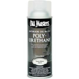 Old Masters 49510 Interior Polyurethane, Semi-Gloss, Liquid, Clear, 13 oz, Aerosol Can