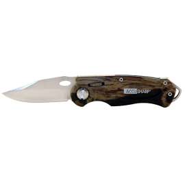 ACCUSHARP 704E Sport Knife, Stainless Steel Blade, 1-Blade, Camouflage Handle