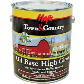 Majic Paints 8-0034-1 Barn and Fence Paint, High-Gloss, Classic Red, 1 gal Pail