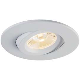 Liteline LUNA Series RA4-12G-30K-90WH Gimbal Recessed Fixture, 12 W, 100 to 135 V, LED Lamp, White