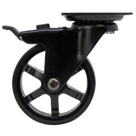 Shepherd Hardware 6276 Swivel Caster, 3 in Dia Wheel, Aluminum/Polyurethane Wheel, Black, 100 lb