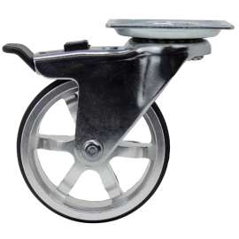Shepherd Hardware 6295 Swivel Caster, 3 in Dia Wheel, Aluminum/Polyurethane Wheel, 100 lb