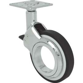 Shepherd Hardware 6282 Swivel Caster, 2.4 in Dia Wheel, Polyurethane Wheel, 88 lb