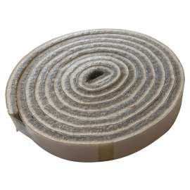 Shepherd Hardware 6710 Commercial Strip, Felt, Beige, 58 in L, 1/2 in W, Roll