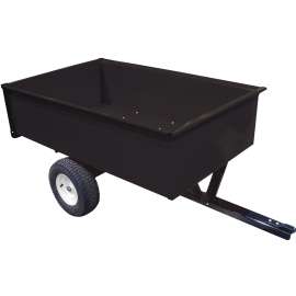 AG SOUTH SC17-2MC Trailer/Dump Cart, 1500 lb, Steel Deck, 16 in Wheel, Black