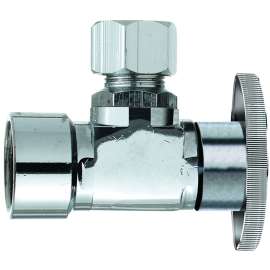 Plumb Pak PPC51-1PCLF Angle Valve, 1/2 in Connection, FIP x OD Compression, Quarter-Turn Actuator