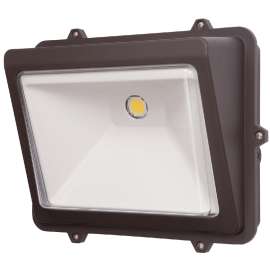 HALO WP5550LBZ Flood Light, 120 V, 50 W, LED Lamp, 180 deg Beam, 5500 Lumens Lumens, 5000 K Color Temp, Aluminum Fixture