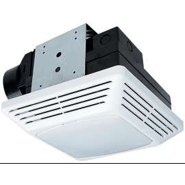 Air King BFQL120 Bathroom Exhaust Fan, 0.8 A, 120 V, 120 cfm Air, 5 sones, LED Lamp, 4 in Duct, White