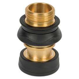Gilmour 871504-1001 Quick Connect Set with Shut Off, Female, Metal/Rubber, Black/Gold