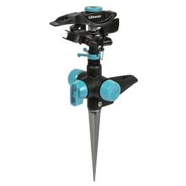 Gilmour 821933-1001 Sprinkler Spike with On/Off Switch, Spigot, 43 ft, Circular, Adjustable Nozzle, Metal/Plastic
