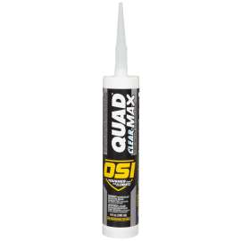 OSI QUAD MAX 2445634 Sealant, Clear, 24 to 72 hr Curing, 0 to 140 deg F, 9.5 oz Tube