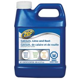 Zep CACAL32 Calcium/Lime/Rust Cleaner, 32 oz, Liquid, Pungent, Light Yellow