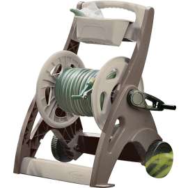 Suncast SFB200B Hose Reel Cart, 5/8 in Hose, 225 ft of 5/8 in Hose, Crank Handle, Resin
