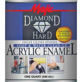 Majic Paints DiamondHard 8-1501-1 Enamel Paint, Gloss, Black, 1 gal Can
