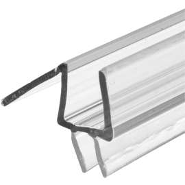 Prime-Line M 6258 Sweep, 3/8 in W, 1/2 in H, Vinyl Seal/Brush, Clear