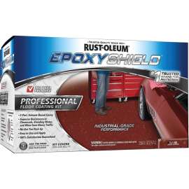 RUST-OLEUM EPOXYSHIELD 238468 Floor Coating Kit, Semi-Gloss, Tile Red, Liquid