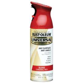 RUST-OLEUM UNIVERSAL 245211 Gloss Spray Paint, Gloss, Cardinal Red, 12 oz, Aerosol Can