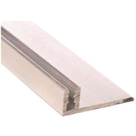 SHUR-TRIM FA651BGE03EPS Pinless Channel, 3 ft L, 1-1/4 in W, Rubber, Silver Gray