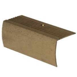SHUR-TRIM FA2184HAB03 Nose Moulding, 36 in L, 1-1/8 in W, Aluminum, Antique Bronze
