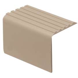 Climaloc Plus FV4021BGE03 Drop Overlap Stair Nosing, 3 ft L, 1-7/8 in W, Vinyl, Beige