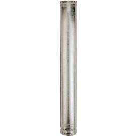 AmeriVent 6E3 Type B Gas Vent Pipe, 6 in OD, 3 ft L, Galvanized Steel